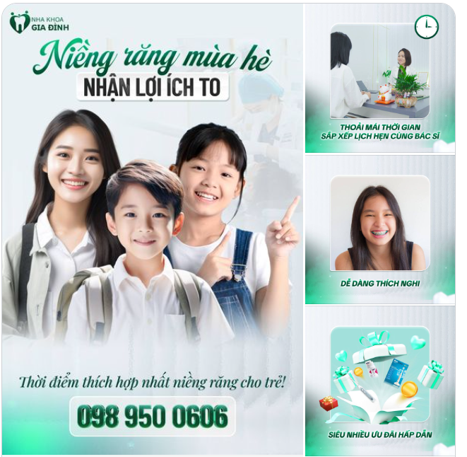 MÙA HÈ - THỜI ĐIỂM THÍCH HỢP NHẤT ĐỂ NIỀNG RĂNG CHO CON ĐẤY CHA MẸ ƠI!