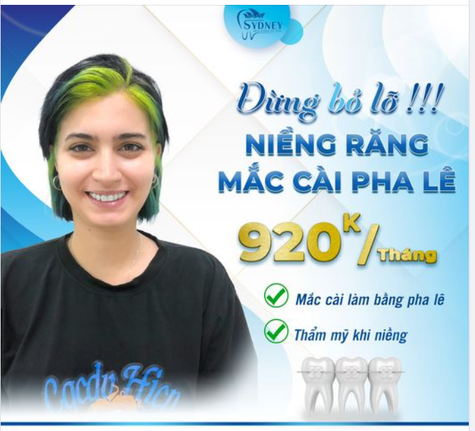 ĐỪNG BỎ LỠ!!! CƠ HỘI NIỀNG RĂNG MẮC CÀI PHA LÊ CHỈ 920K/THÁNG