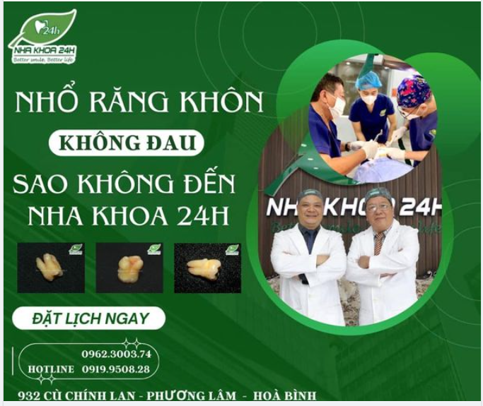 NHỔ RĂNG KHÔN KHÔNG ĐAU, SAO KHÔNG ĐẾN NHA KHOA 24H?
