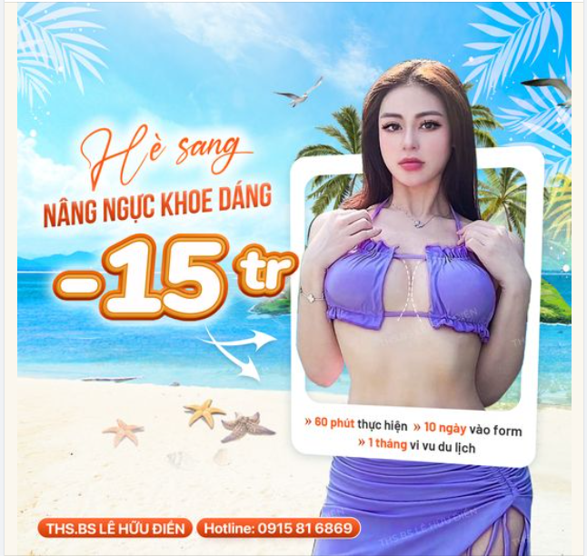 Hot Hot ​​​​​​​ Ưu đãi nâng ngực chào hè