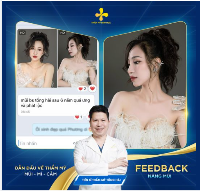 Mũi Tiến sĩ thẩm mỹ Tống Hải làm 6 năm “quá ưng và phát lộc”