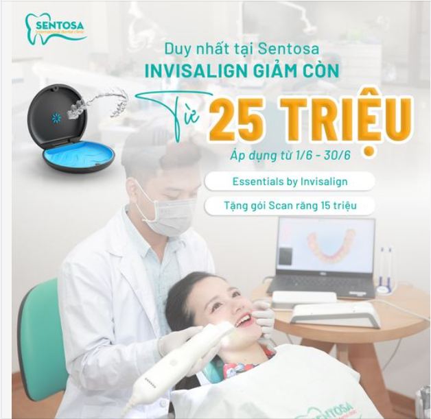 DUY NHẤT TẠI SENTOSA - INVISALIGN GIẢM CÒN TỪ 25.000.000Đ
