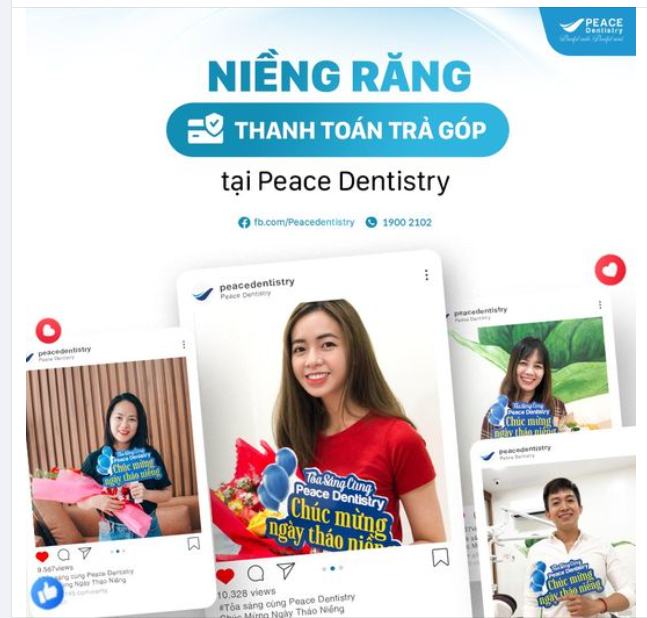 NIỀNG RĂNG TRẢ GÓP KHÔNG CẦN TRẢ TRƯỚC LÃI SUẤT 0% TẠI PEACE DENTISTRY