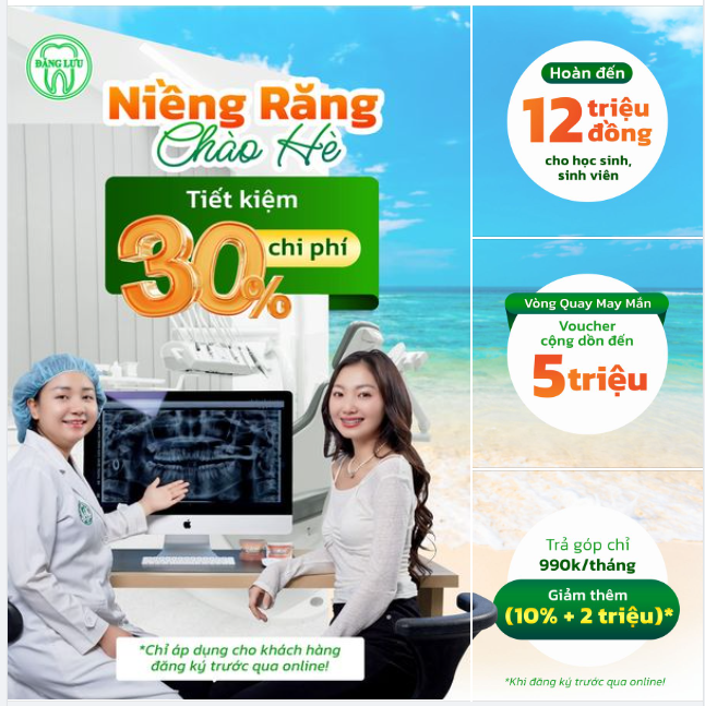 NIỀNG RĂNG SIÊU TIẾT KIỆM VỚI CHI PHÍ ĐƯỢC TRỢ GIÁ ĐẾN HƠN 30% - Hè Vô Tư Vi Vu!