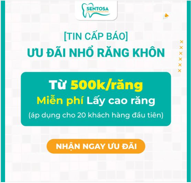 HOT HOT HOT! NHỔ RĂNG KHÔN GIÁ ƯU ĐÃI NHẤT NĂM