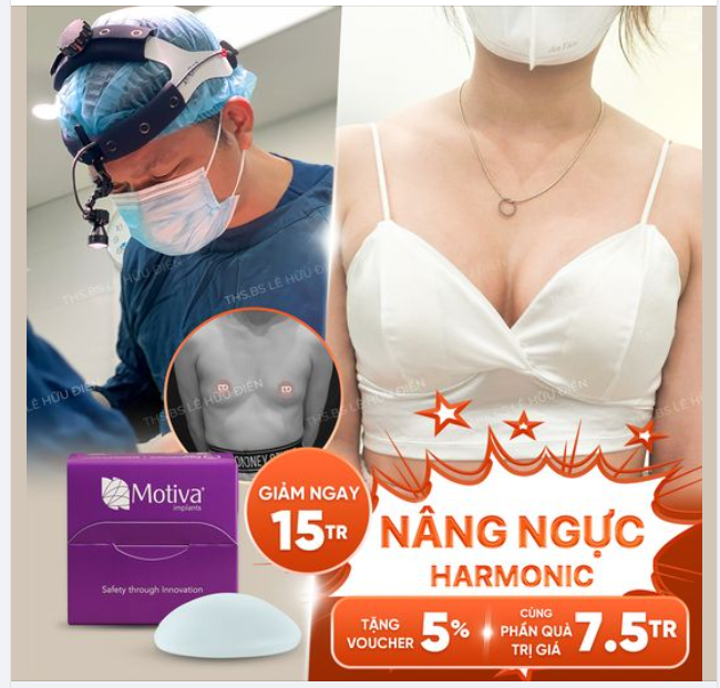 Nâng ngực Harmonic giảm ngay 20Tr