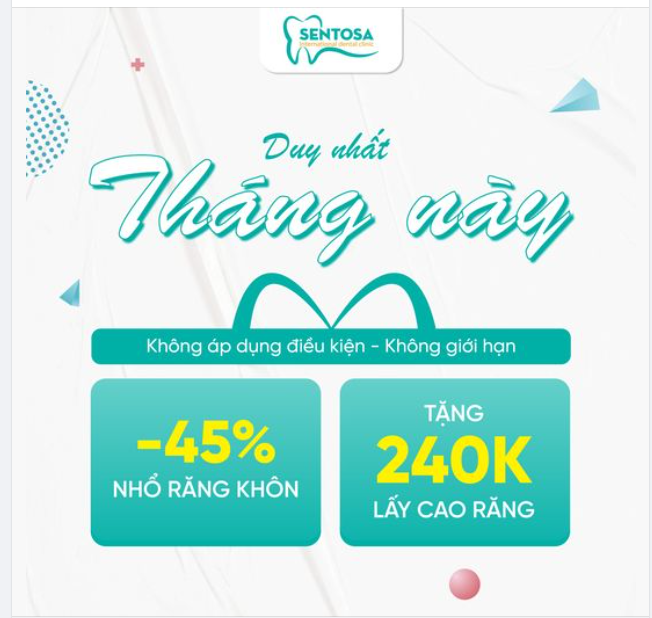 NHỔ RĂNG KHÔN ƯU ĐÃI 45% DUY NHẤT TRONG THÁNG NÀY