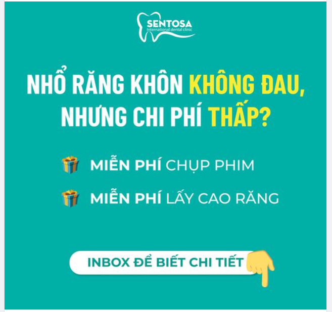 NHỔ RĂNG KHÔN KHÔNG ĐAU, KHÔNG SƯNG NHƯNG CHI PHÍ THẤP?