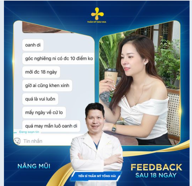 FEEDBACK SAU 18 NGÀY NÂNG MŨI CỦA CHỊ ĐẸP LINH NGUYỄN