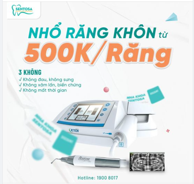 KHÔNG ĐAU, NHANH CHÓNG, TIẾT KIỆM CHI PHÍ TỪ 500K/RĂNG