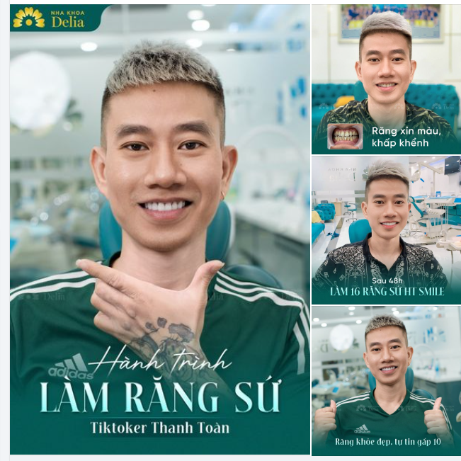 Tiktoker "Dậy đi ông cháu ơi!" đẹp trai hơn, trẻ hơn sau làm răng sứ tại Delia