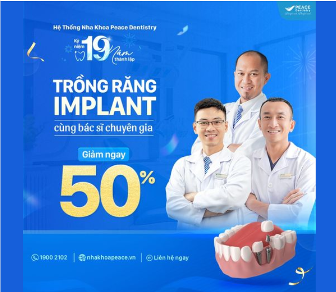 GIẢM 50% TRỒNG RĂNG IMPLANT CÙNG BÁC SĨ CHUYÊN GIA