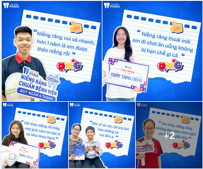Sắp vào năm học mới, các đồng niềng tại Nha khoa Paris cũng đã sẵn sàng khoe nụ cười thật xinh đẹp để trở lại giảng đường.