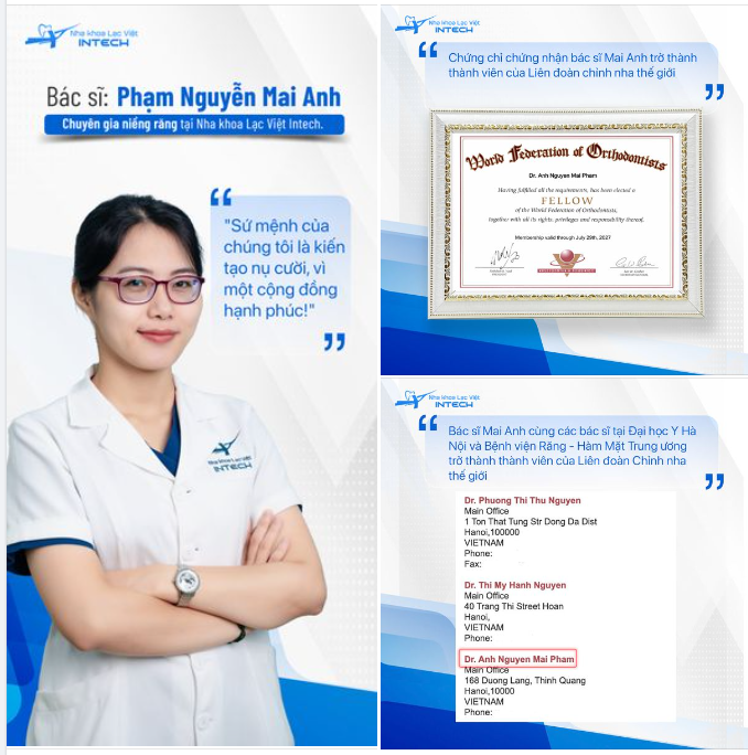 CHÚC MỪNG BÁC SĨ MAI ANH TRỞ THÀNH THÀNH VIÊN CỦA LIÊN ĐOÀN CHỈNH NHA THẾ GIỚI (WFO)