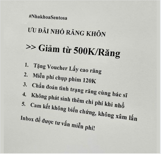 TRỢ GIÁ NHỔ RĂNG KHÔN MỌC LỆCH, MỌC NGANG TỪ 500K/RĂNG