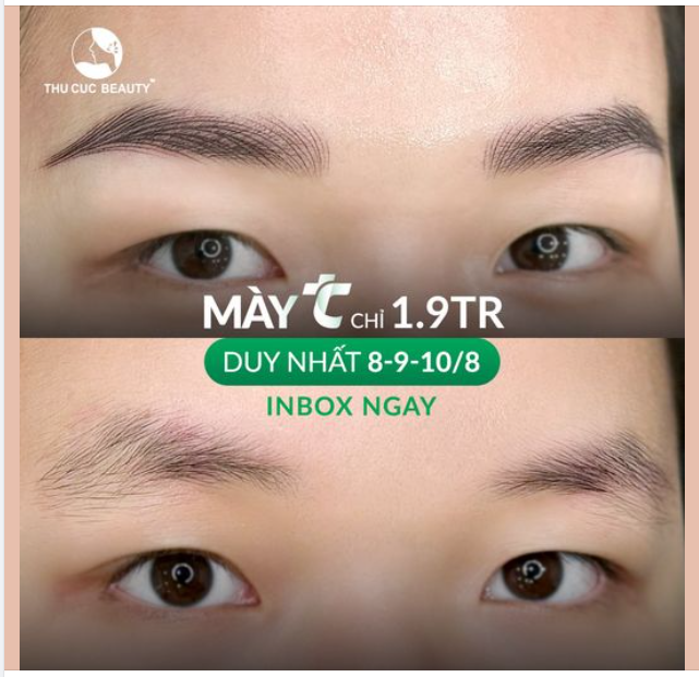 Điêu khắc lông mày tháng Ngâu từ 1.9Tr chỉ có tại Thu Cúc Dành cho KH thực hiện ngay hoặc đặt cọc làm đẹp trong 8-9-10/8
