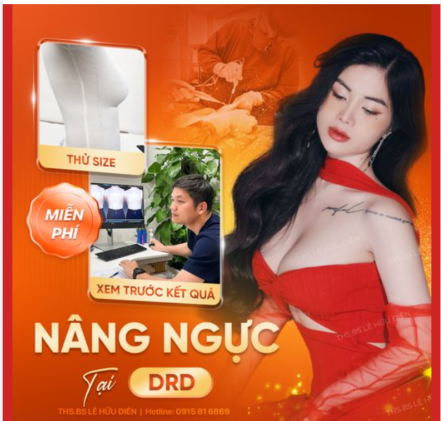 NÂNG V1 TẠI DrD: Thoải mái thử size, xem dáng. Không còn phải lo lắng về kết quả phẫu thuật.