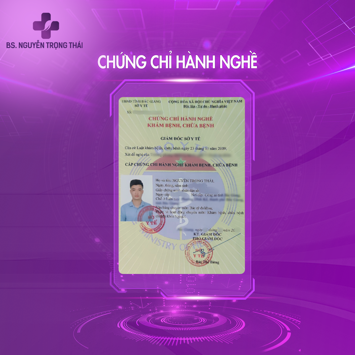 Bằng cấp của Bác Sĩ Nguyễn Trọng Thái