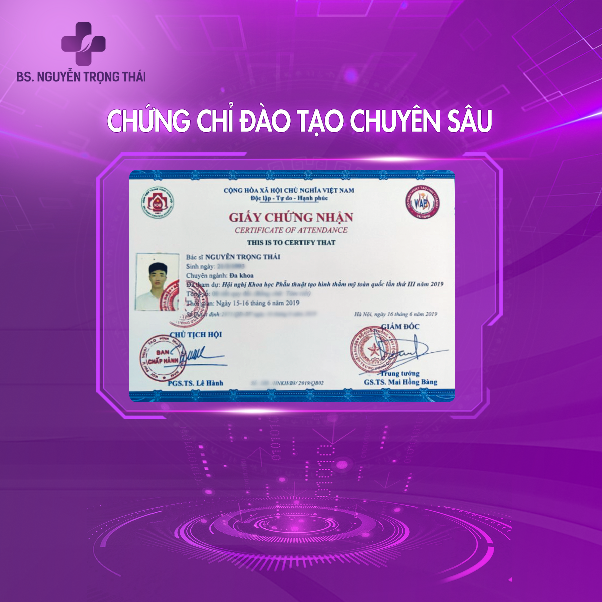 Bằng cấp của BS Nguyễn Trọng Thái