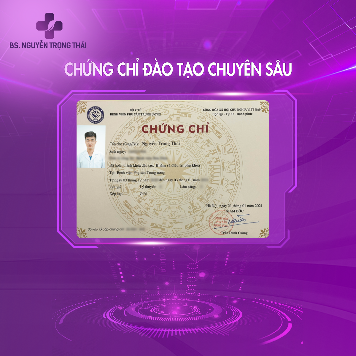 Bằng cấp của BS Nguyễn Trọng Thái