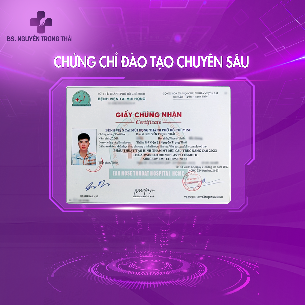Bằng cấp của BS Nguyễn Trọng Thái