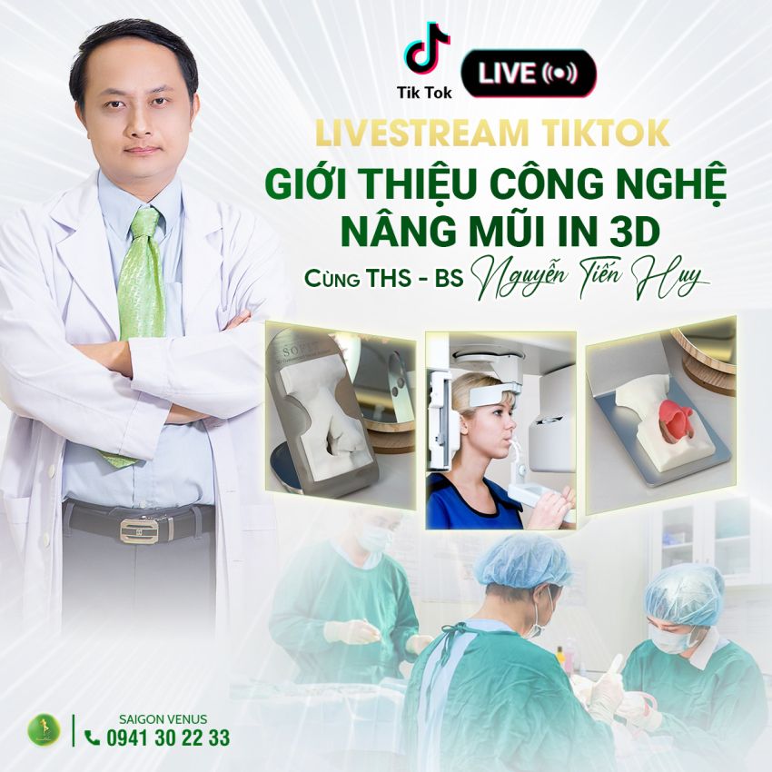 LIVESTREAM GIỚI THIỆU NÂNG MŨI IN 3D MỚI NHẤT 2024