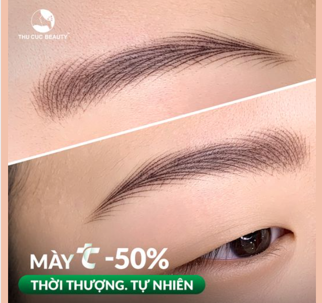 Ngắm nhìn chân mày sắc nét, vừa dứt kim sau 30P thực hiện