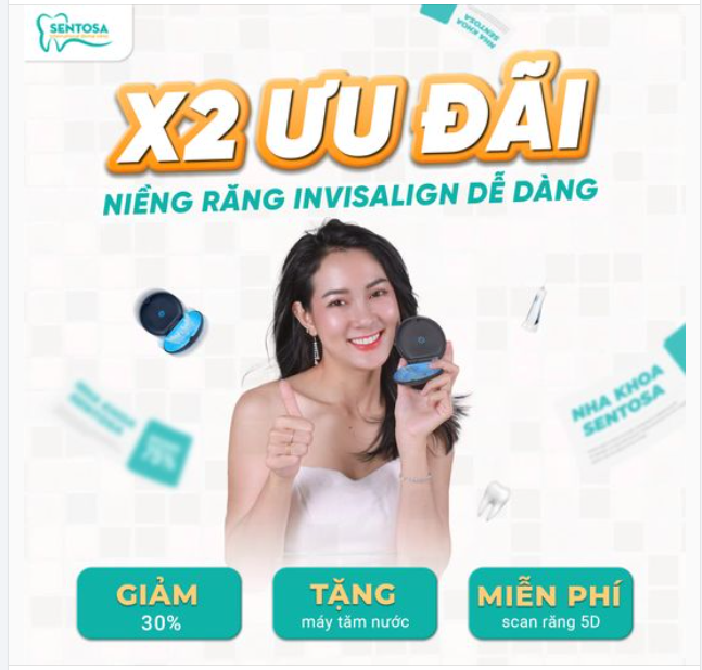 X2 ƯU ĐÃI - NIỀNG RĂNG INVISALIGN DỄ DÀNG CHỈ CÓ TẠI SENTOSA