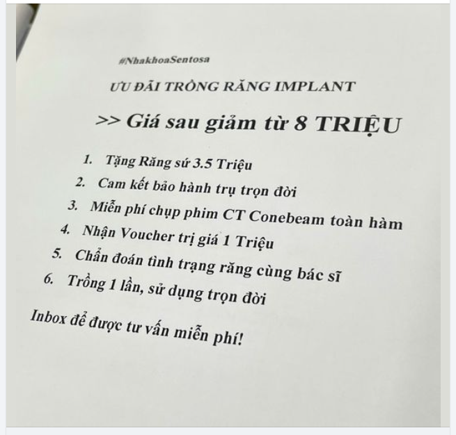 TRỒNG RĂNG GIÁ TỐT NHẤT NĂM GIẢM CÒN TỪ 8 TRIỆU