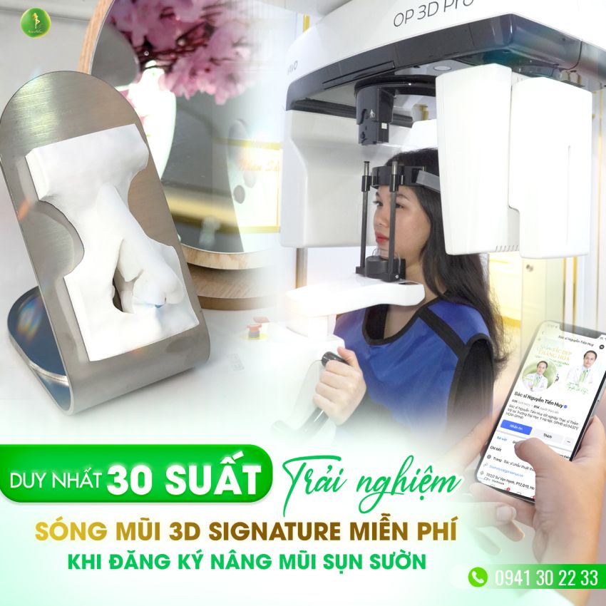 TRẢI NGHIỆM SÓNG MŨI 3D SIGNATURE - NÂNG MŨI SỤN SƯỜN