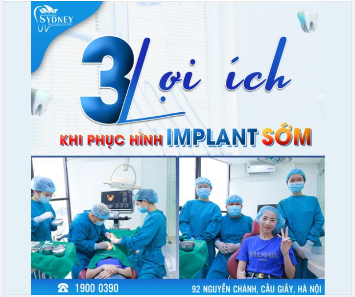 3 LỢI ÍCH KHI PHỤC HÌNH IMPLANT SỚM