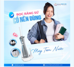 Bọc răng sứ có nên dùng máy tăm nước?