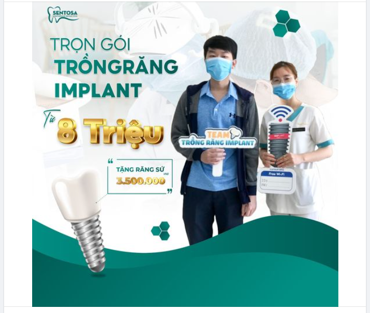 TRỌN GÓI TRỒNG RĂNG IMPLANT TỪ 8 TRIỆU