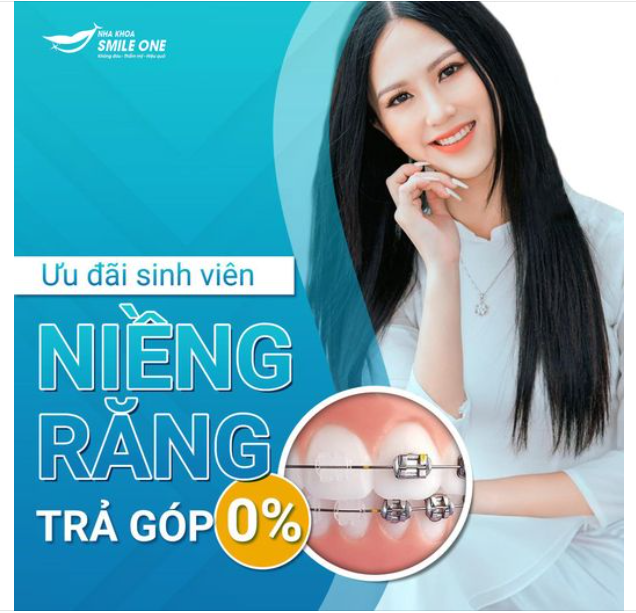 KHÔNG CẦN LO CHI PHÍ, SMILE ONE TRẢ GÓP 0đ NIỀNG RĂNG