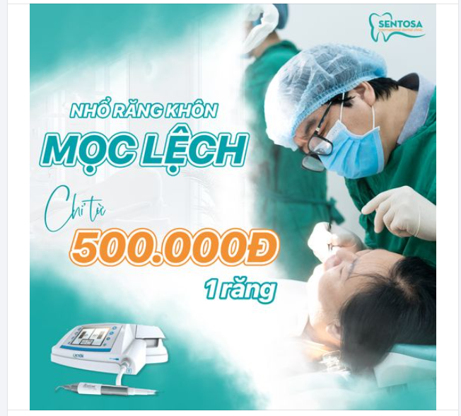 NHỔ RĂNG KHÔN MỌC LỆCH CHỈ TỪ 500.000Đ/RĂNG