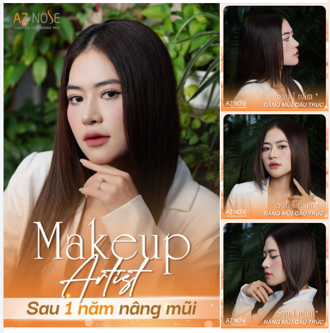 Makeup Artist: Visual cực hút sau 1 năm nâng mũi