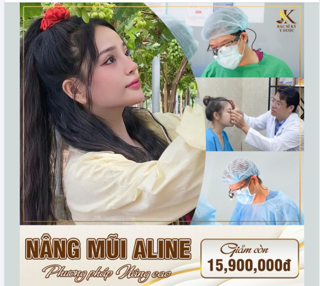 NÂNG MŨI ALINE CHỈ CÒN 15TR9