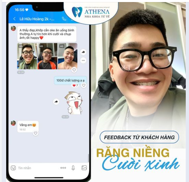 Nha Khoa ATHENA xin gửi lời cảm ơn chân thành đến anh Lê Hữu Hoàng vì những chia sẻ vô cùng tích cực!