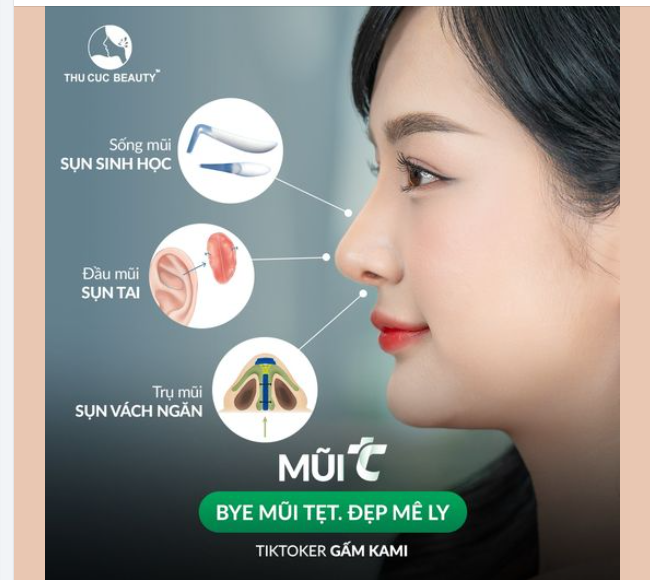 Lựa chọn Mũi TC để Xóa sổ tình trạng mũi tẹt, mũi hếch, mũi gồ 