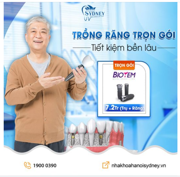 TRỒNG RĂNG TRỌN GÓI - TIẾT KIỆM BỀN LÂU