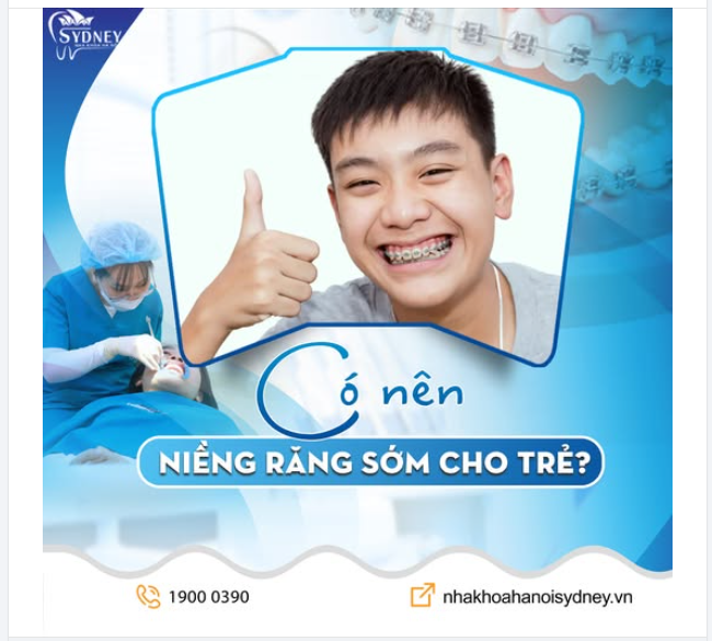 CÓ NÊN NIỀNG RĂNG SỚM CHO TRẺ?