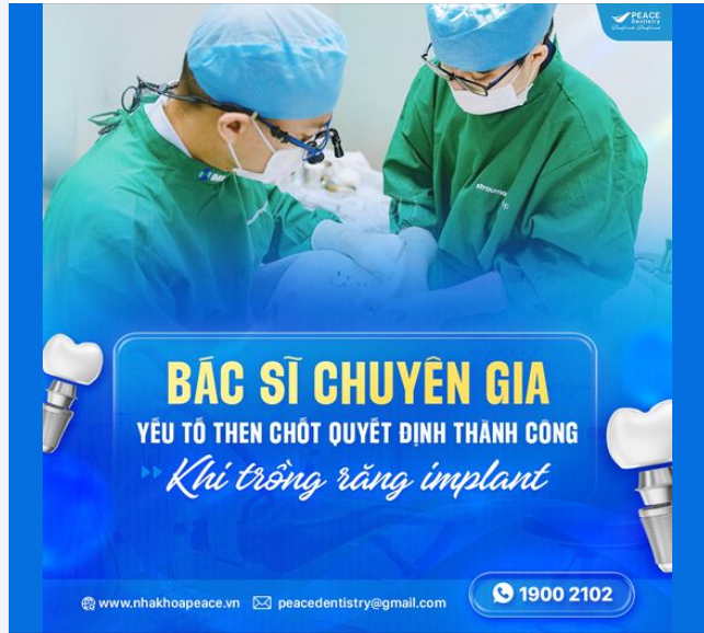 BÁC SĨ CHUYÊN GIA - YẾU TỐ QUAN TRỌNG NHẤT quyết định sự thành công của một ca trồng răng Implant.