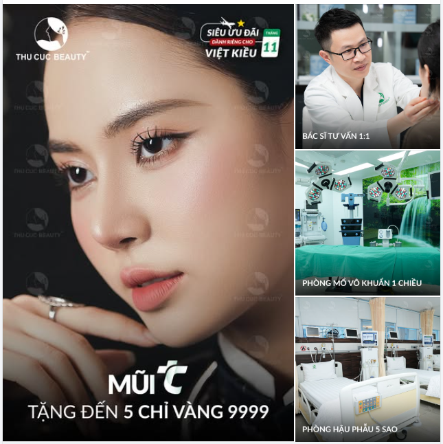 Việt Kiều muốn xóa sổ tình trạng mũi thấp, mũi gồ, cánh mũi to hãy đến ngay TC