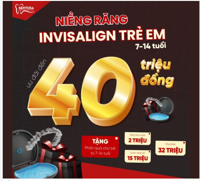 SALE ĐỈNH NHẤT NĂM - NIỀNG INVISALIGN CHO TRẺ GIẢM CÒN TỪ 40 TRIỆU