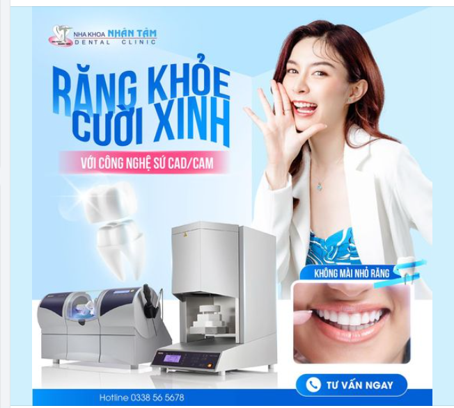 RĂNG KHOẺ, CƯỜI XINH VỚI CÔNG NGHỆ KHÔNG MÀI NHỎ RĂNG CAD/CAM