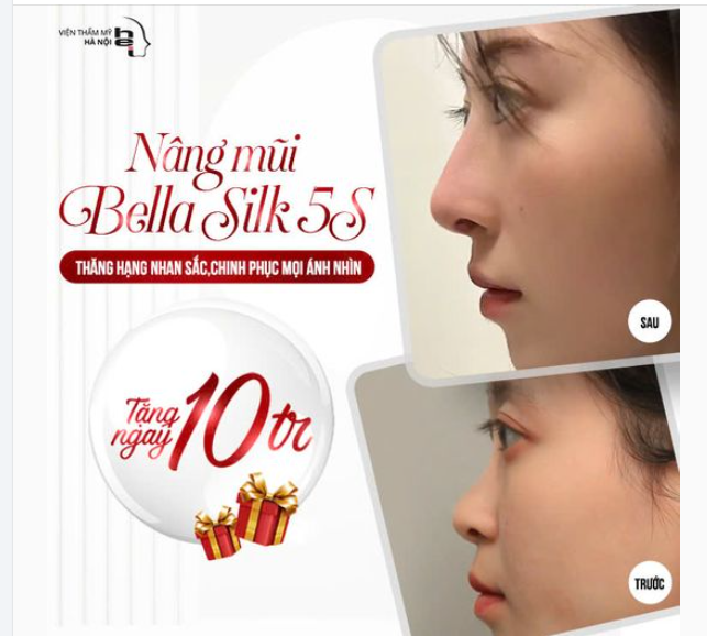 NÂNG MŨI BELLA SILK 5S  45 phút có ngay MŨI XINH NHƯ Ý