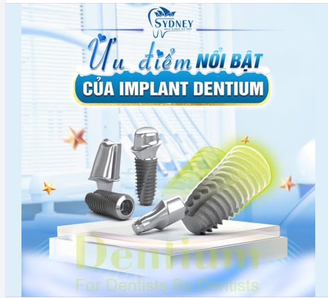 ƯU ĐIỂM NỔI BẬT CỦA IMPLANT DENTIUM