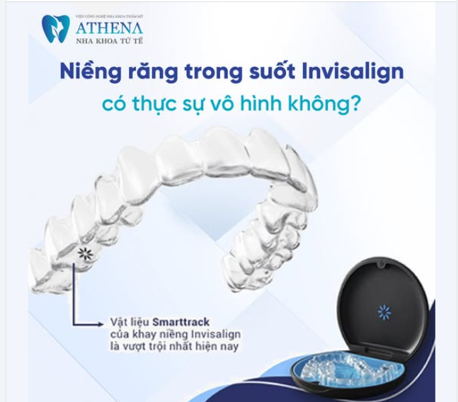 Invisalign sử dụng các máng niềng trong suốt làm từ nhựa chuyên dụng, được thiết kế vừa vặn với răng của bạn.