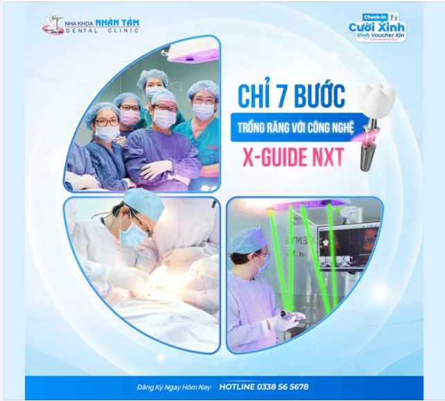 Chỉ 7 bước trồng răng với công nghệ X-Guide NXT