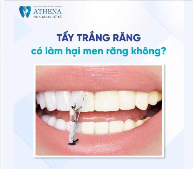 Tẩy trắng răng có làm hại men răng không